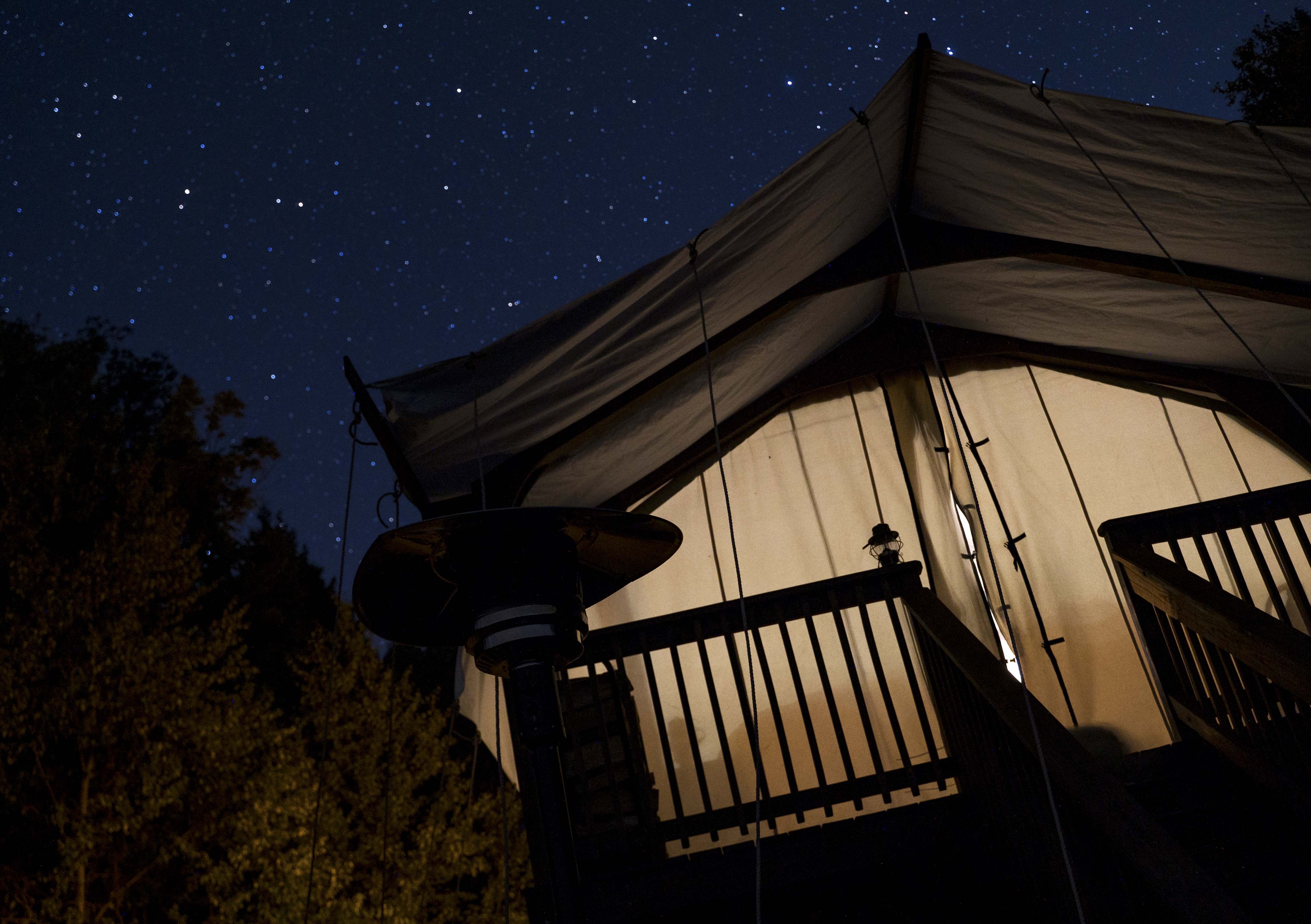 Stars over Highwood Retreat tent