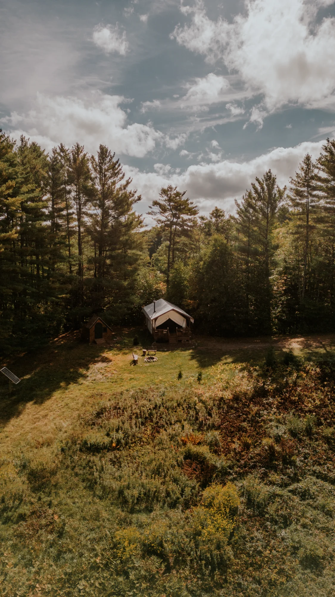 Aerial view of the property