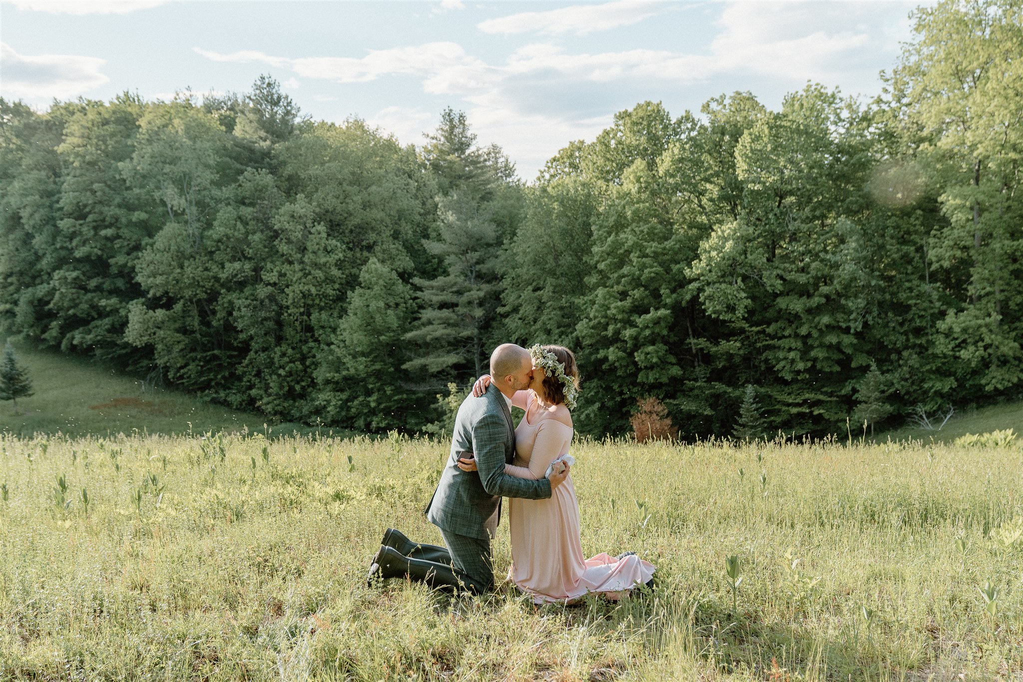 Emotional moment during vows