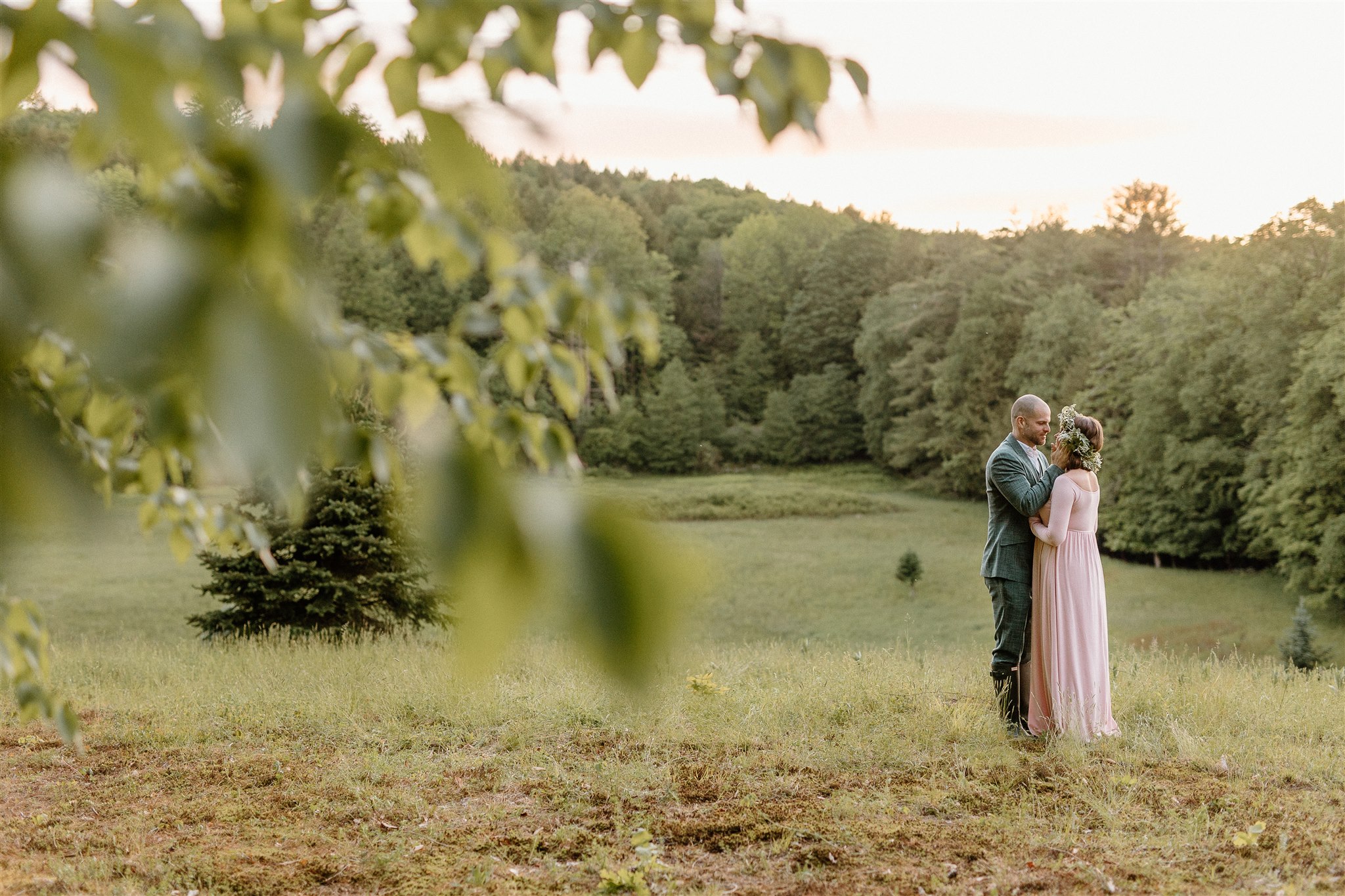 Tender moment at sunset